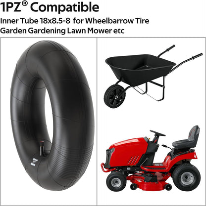 1PZ HDP-3MB 18x8.50-8 Inner Tube with Straight Valve Stem Replacement for Wheelbarrow Cart Lawn Mower Hand Trucks Tractor Garden Cart Wheel