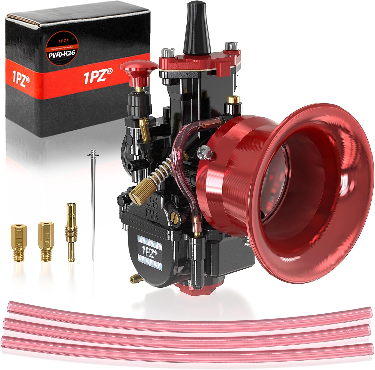 1PZ PWK 26MM Carburetor Carb With Air Filter Interface Wind Cup Replacement for 70cc to 140cc 2T 4T Engine GY6 Engine Dirt Bike Mini Bike SSR TTR Apollo TaoTao ATV