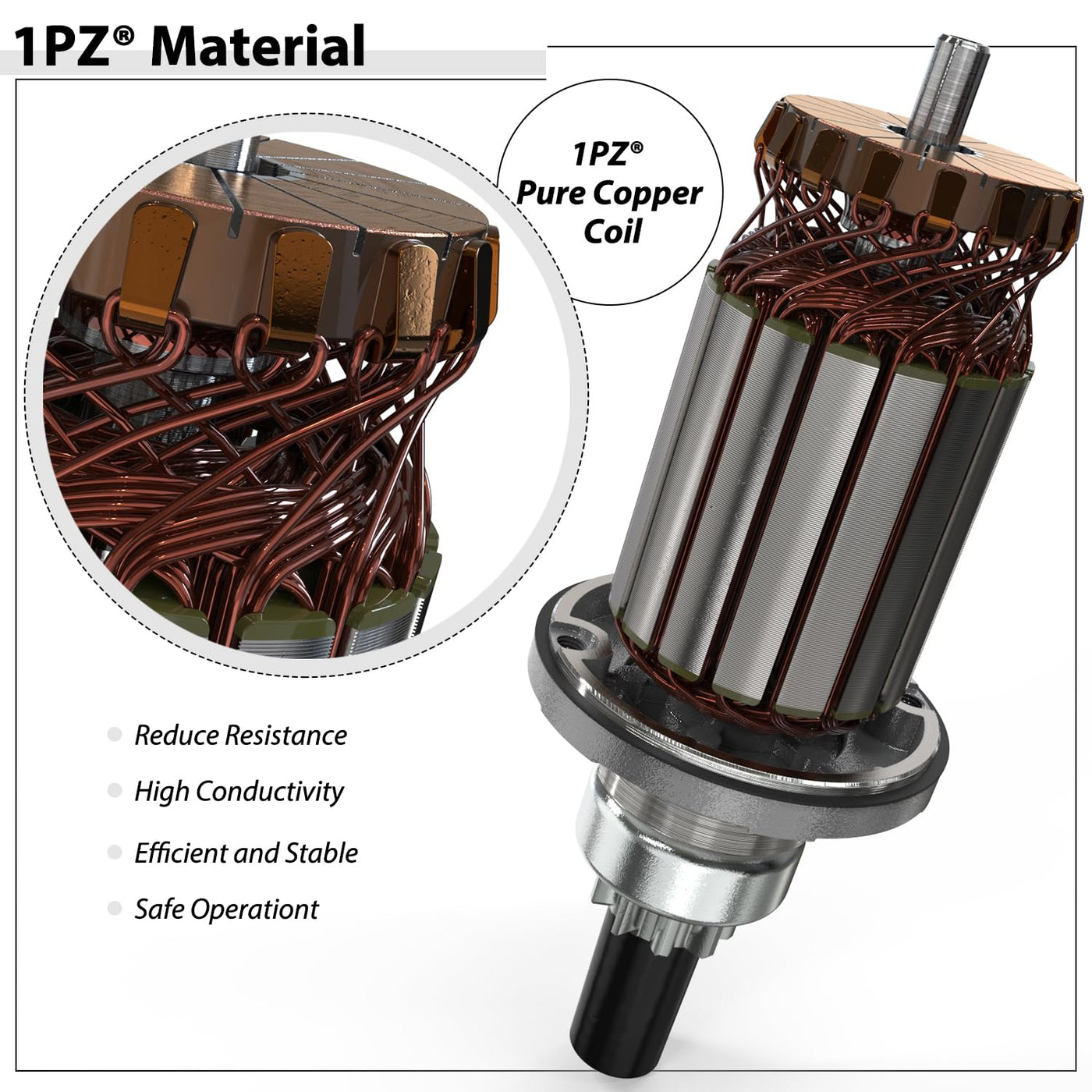 1PZ Electrical Starter Replacement for Kohler 18HP KT17 KT19 M18 MV16S MV17 MV18 Cub Cadet Garden Lawn Tractor 410-21008 1770540 1819040 1819040-M030SM 5213140-M030SM 5666240-M030SM