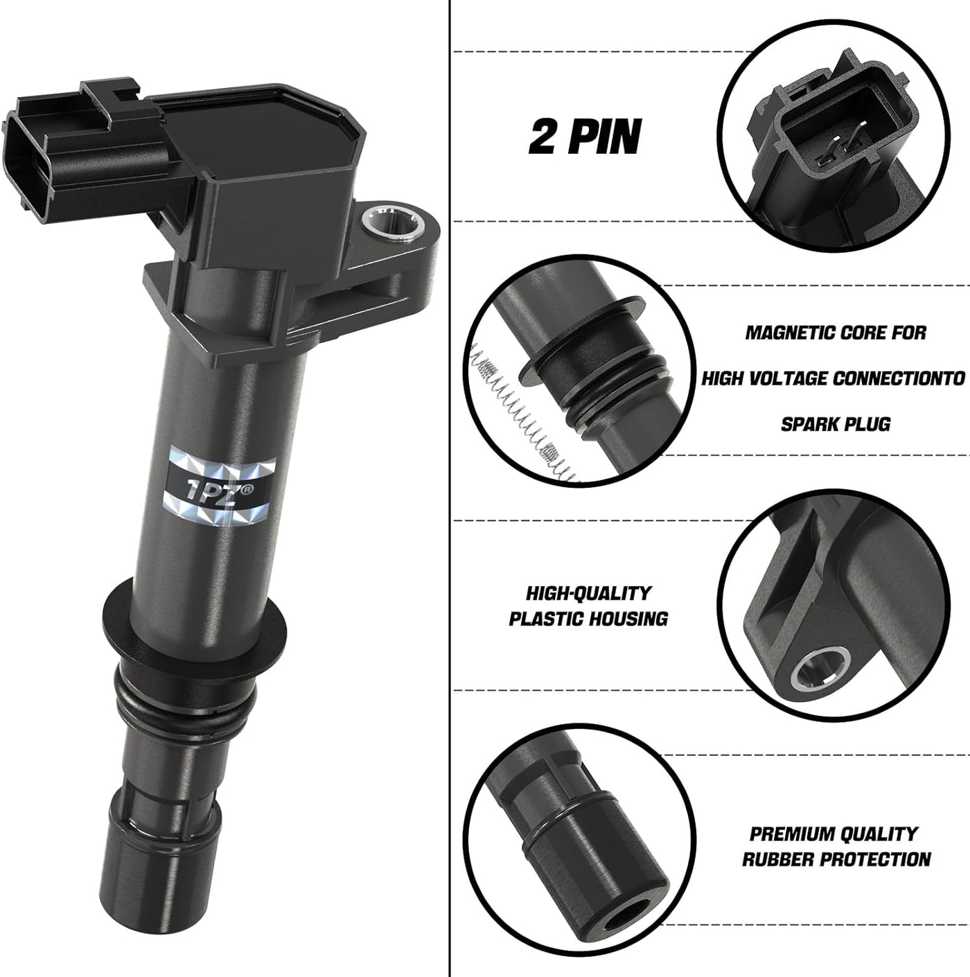 Set of 6 Ignition Coil Pack for Jeep Dodge Ram Mitsubishi Cherokee Liberty Commander Dakota Durango Nitro 1500 3.7L 4.7L V6