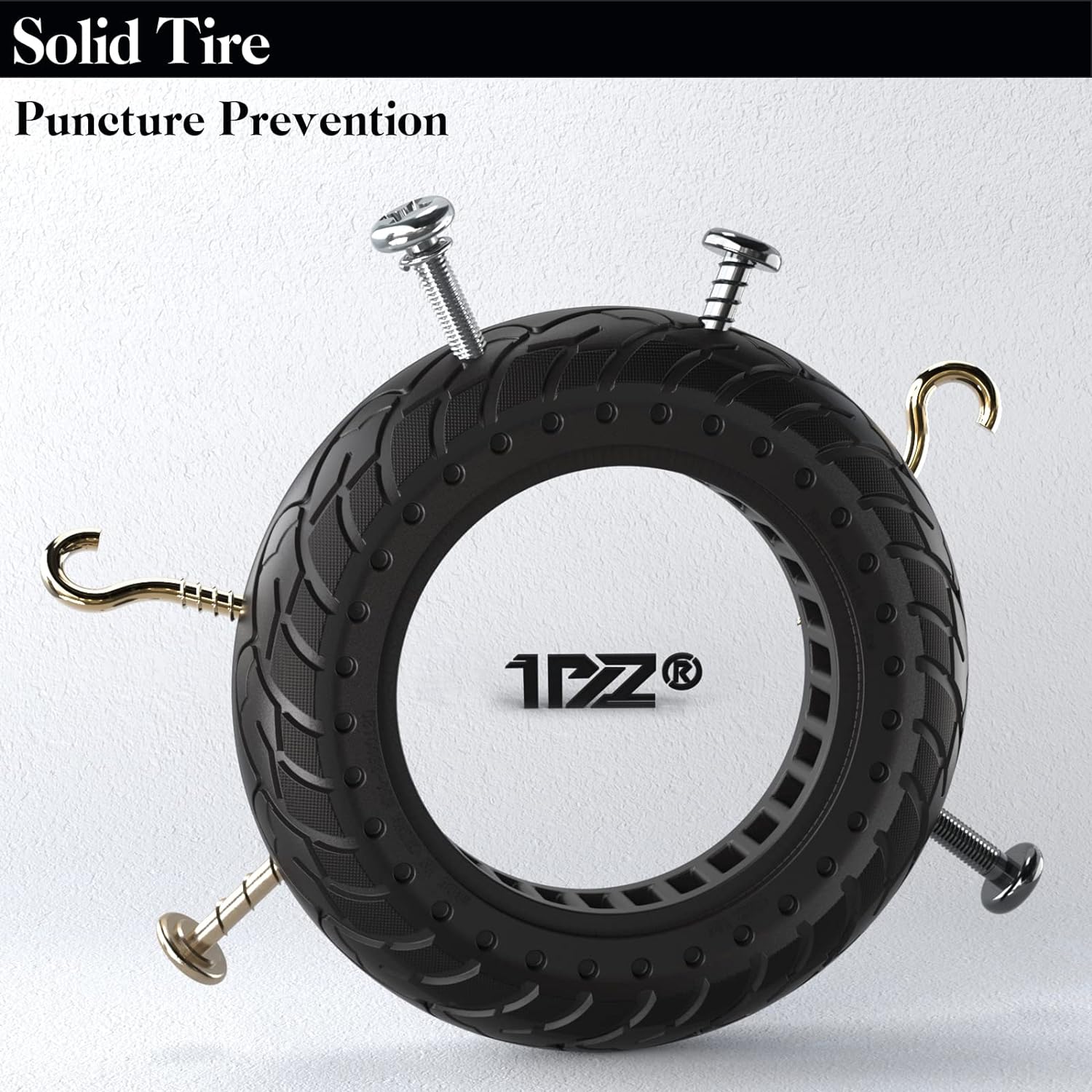 1PZ 10x2.125 Solid Tire Replacement for Xiaomi M365 Pro 1S Pro 2 Electric Scooter