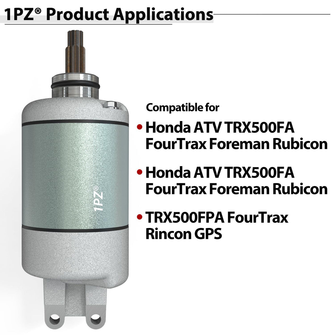 Starter Motor for Honda FourTrax Foreman Rubicon TRX500 TRX500FA TRX500FGA TRX500FPA 2001-2014