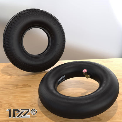 1PZ T25-XX2 2.80/2.50-4" Tire & Inner Tube with TR87 Bent Valve Stem for Utility Cart Dolly Hand Truck Wheelbarrows Trolly Lawn Mowers (2 Set)