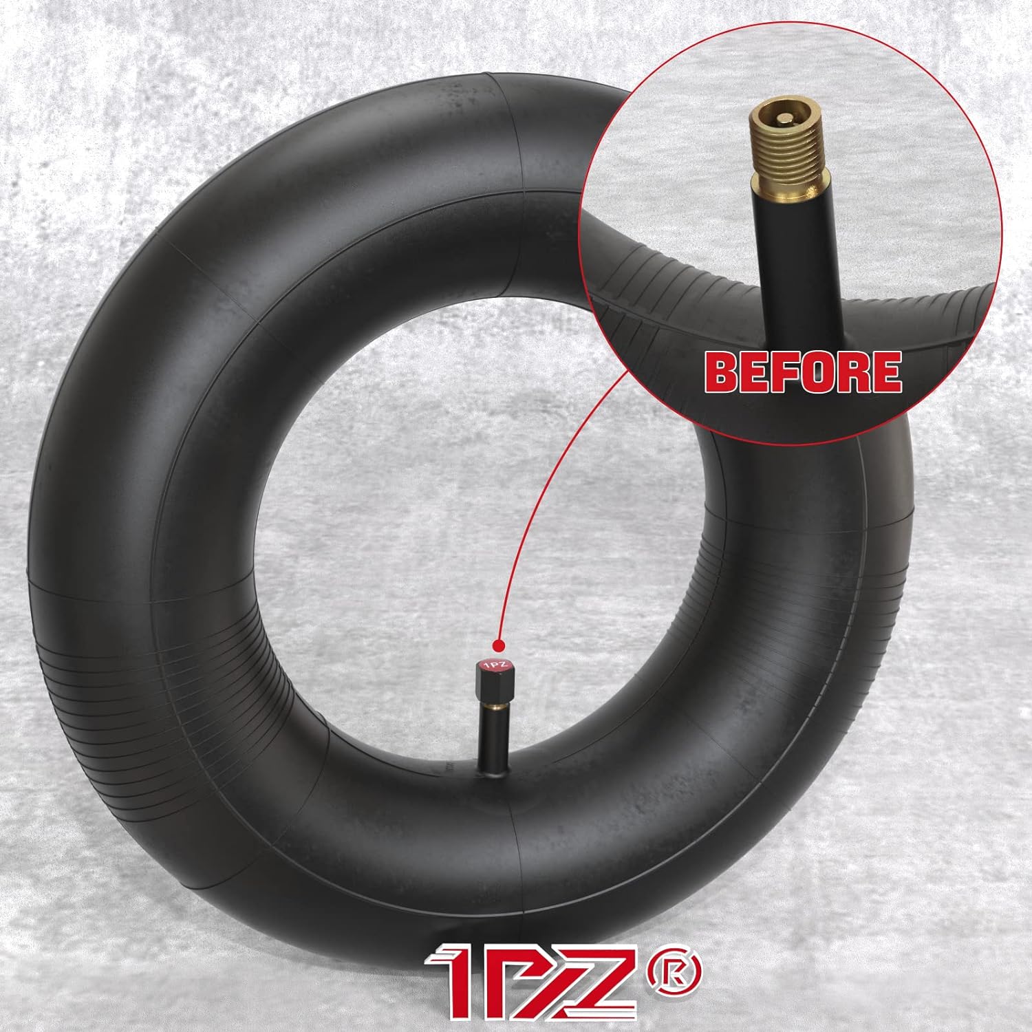 1PZ 3.50/4.00-6 Inner Tube with Straight Valve Stem Replacement for 3.50-6 4.00-6 Wheelbarrow Cart Lawn Mower Tractors Garden Cart Wagons Wheel