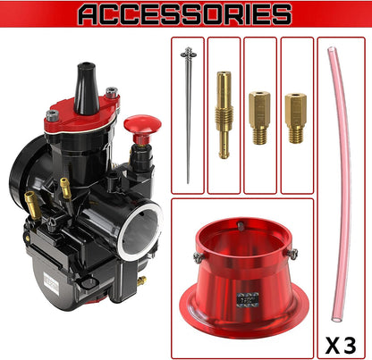 1PZ PW0-K24 PWK 24MM Carburetor Upgrade Racing Carb Replacement for Universal 50cc to 125cc 2T 4T Engine Dirt Bike ATV Quad Scooter Motocross Enduro