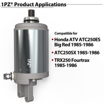 1PZ Starter Motor Replacement for Honda Big Red ATC250ES ATC250SX Fourtrax TRX250 1985-1986 31200-HA0-682