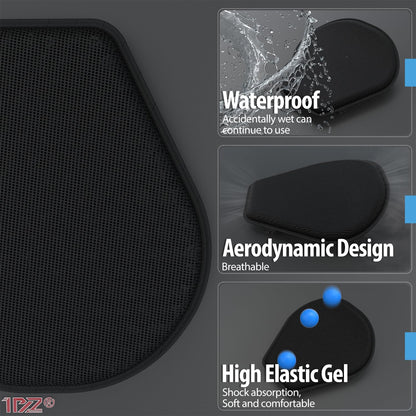 1PZ UXS-D8W Universal Motorcycle Seat Cushion 3D Honeycomb Shock Absorbing Seat Cushion with Motorcycle Seat Cover