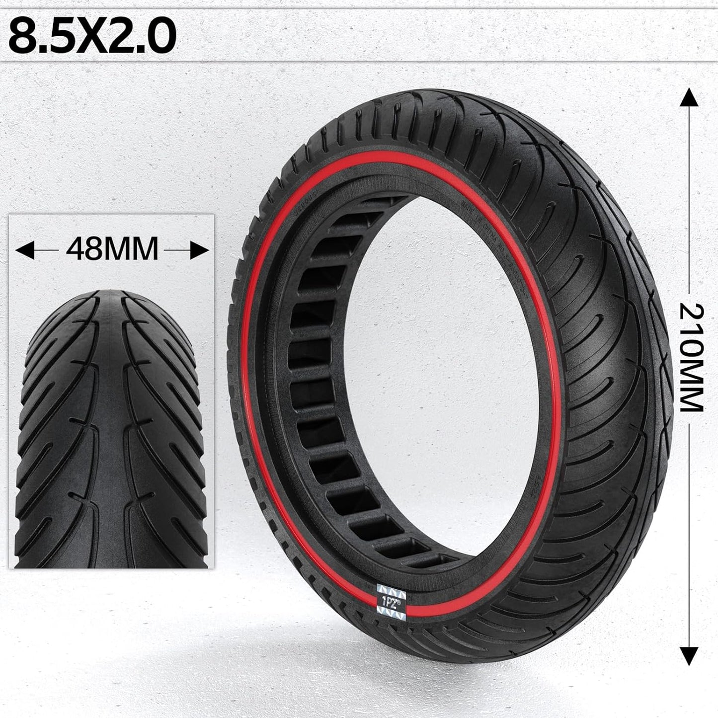 1PZ 3JF-6EM 8.5 inch Solid Tires 8 1/2 x 2 Tire Replacement for Xiaomi M365 1S Pro 2 Gotrax GXL V2 XR Electric Scooter