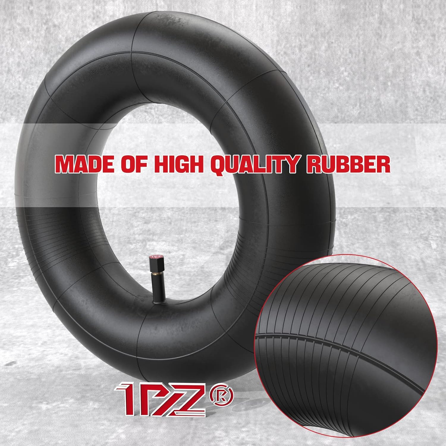 1PZ 3.50/4.00-6 Inner Tube with Straight Valve Stem Replacement for 3.50-6 4.00-6 Wheelbarrow Cart Lawn Mower Tractors Garden Cart Wagons Wheel