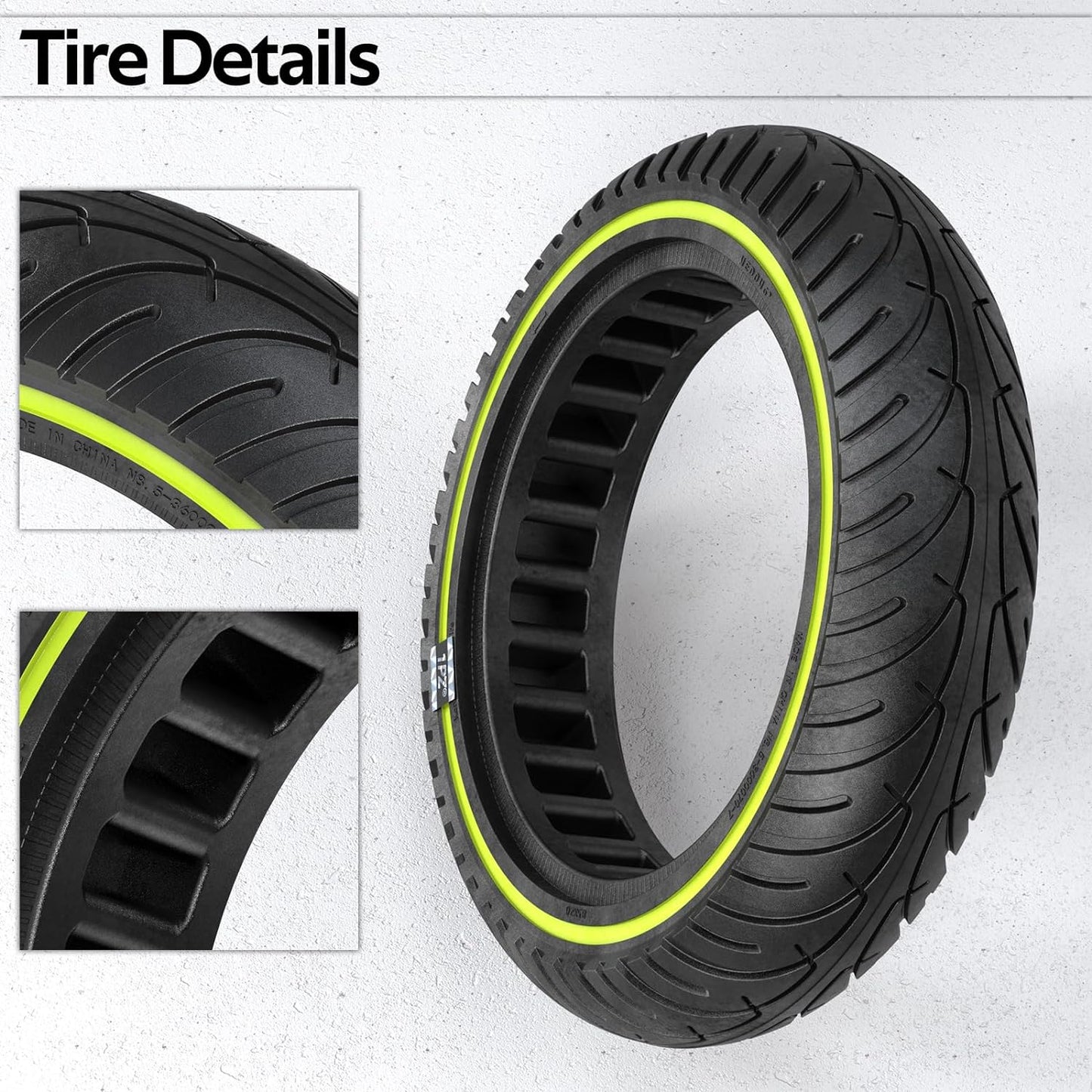 1PZ SV0-P2Q 8 1/2 x 2 Tire 8.5 inch Solid Tires Replacement for Gotrax GXL V2 XR Xiaomi M365 1S Pro 2 Electric Scooter