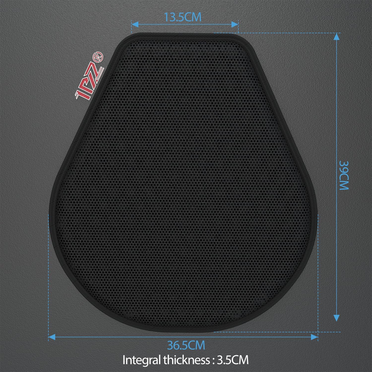 1PZ Universal Motorcycle Seat Cushion 3D Honeycomb Shock Absorbing Seat Cushion with Motorcycle Seat Cover