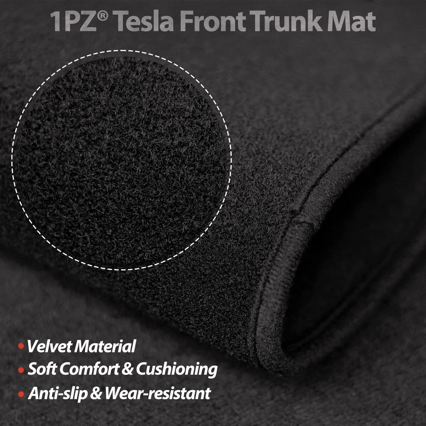 Black Front Trunk Mat for Tesla Model 3 2021 Full Guard Heavy Duty Cargo Mat Accessories