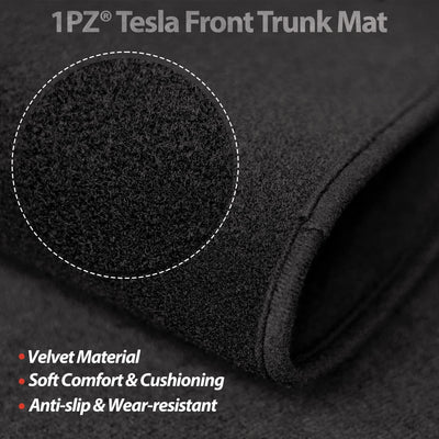 Black Front Trunk Mat for Tesla Model 3 2021 Full Guard Heavy Duty Cargo Mat Accessories
