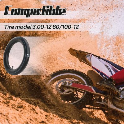 1PZ 3.00-12 Inner Tube 80/100-12 Tube Replacement for Honda CRF50 CRF110 XR70 KLX110 Kawasaki KLX 110 Yamaha TTR90 TTR110 Dirt Bike