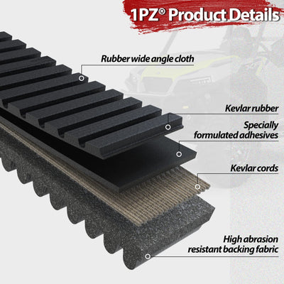 1PZ 3211202 Drive Belt Replacement for Polaris Ranger Crew XP1000 PRO XD RZR RS1 XP4 Turbo 3211186 50C4289
