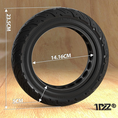 1PZ T10-S25 10x2.50 Solid Tire 10 Inch Rubber Tire Wheel Front Rear Tire Replacement for Ninebot MAX G30 Electric Scooter