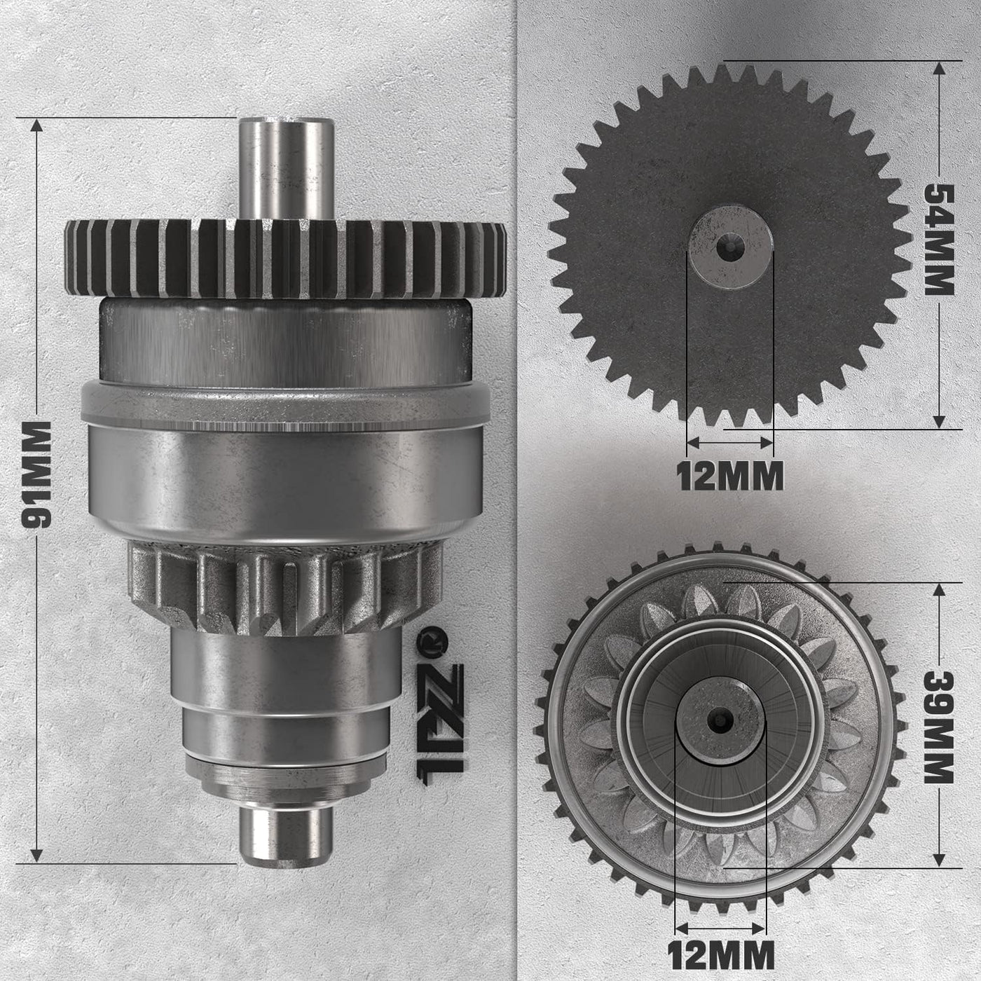 1PZ Starter Motor & Drive Bendix Replacement for Polaris Sportsman 335 400 500 Magnum 325 330 425 500 Ranger 400 425 500 Ranger Crew 500 Scrambler 500 Trail Boss 325 330 Big Boss 500 ATV & UTV