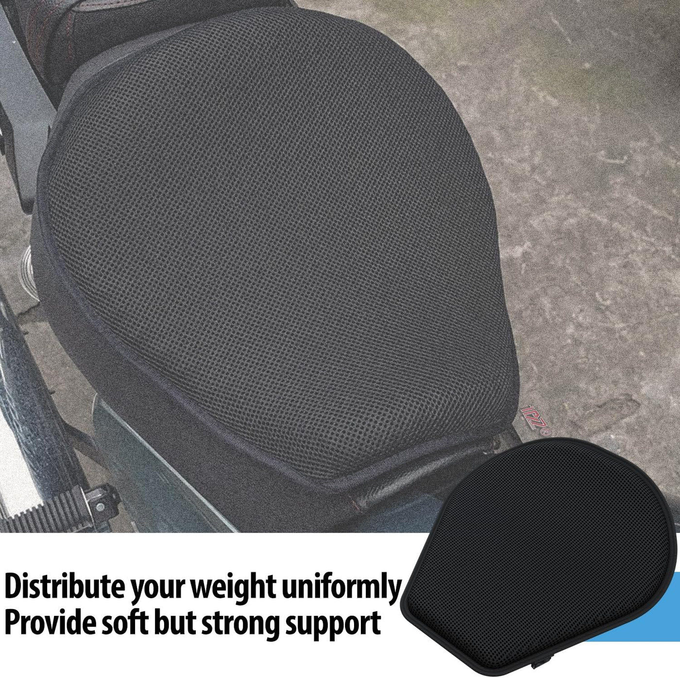 Universal Motorcycle Seat Cushion 3D Honeycomb Shock Absorbing Seat Cushion