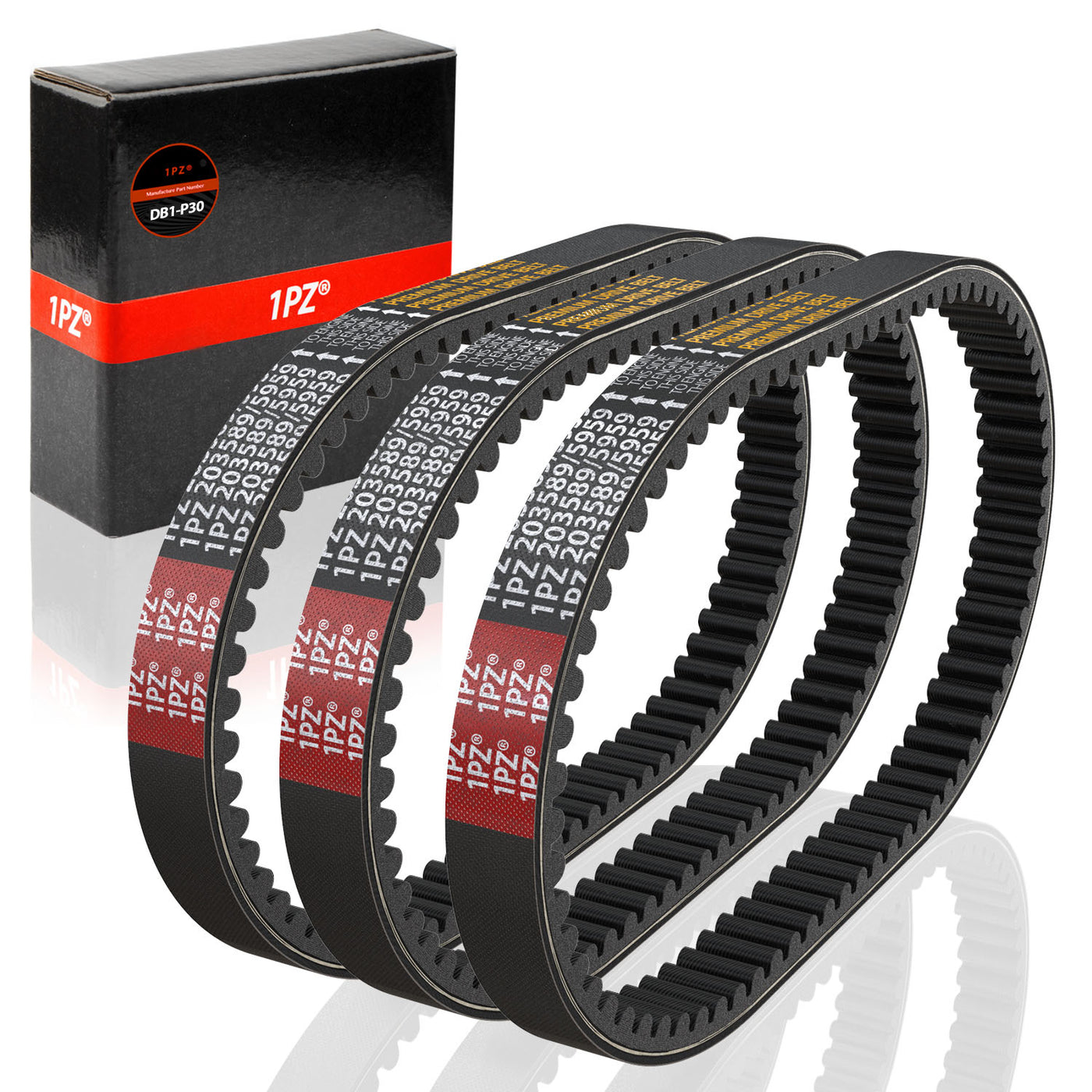 1PZ 30 Series Go Kart Drive Belt for Replacing Manco 5959 / Comet 203589 (Pack of 3)