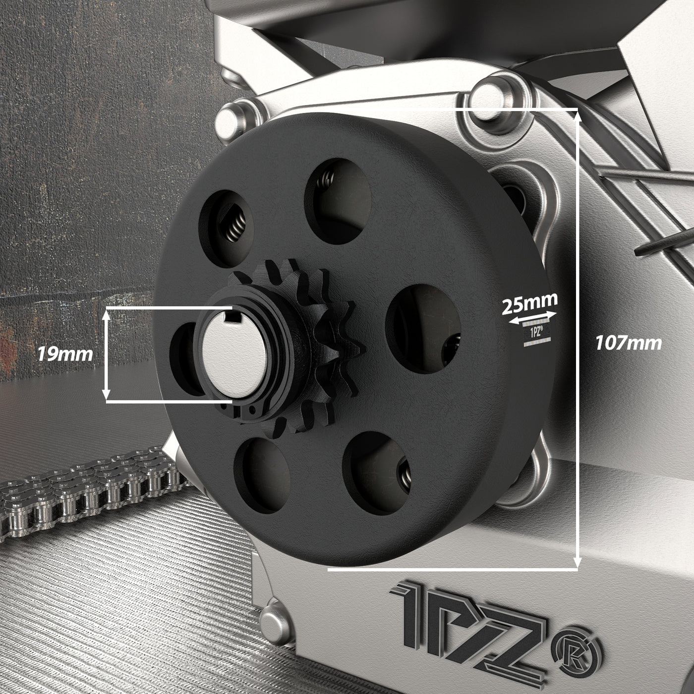 1PZ Centrifugal Clutch 3/4" Bore #35 Chain 12 Tooth for Go Karts Mini Bike Replacement Parts 12T with # 35 Chain
