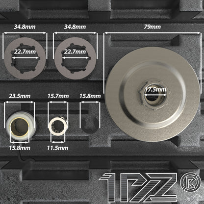 1PZ MS3-CS1 Heavy Duty 3/8" 7T Sprocket Clutch Kit Worm Gear Bearing for Stihl MS361 044 046 MS440 MS460 MS461 1128 007 1000