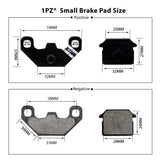 1PZ SSR-SD2 Brake Pads Replacement for SDG SSR 50cc 70cc 110cc 125cc 140cc Thumpstar Coolster Orion Demon Stomp BSE Kayo Lifan YX Pit Dirt Bike (2 Pairs)
