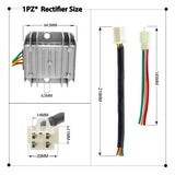 1PZ RV2-W04 4 Wires Voltage Regulator Rectifier for Motorcycle Boat ATV GY6 50 150cc Scooter Moped JCL NST Taotao