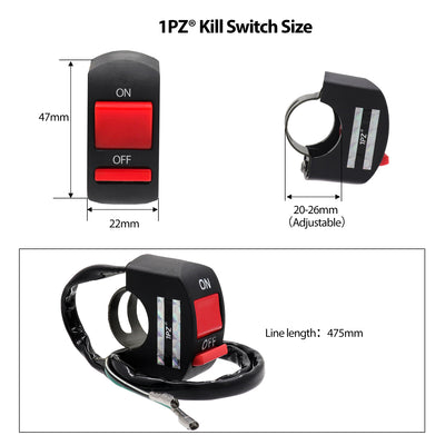 1PZ Motorcycle Handlebar Toggle Switch Button On Off for LED Headlight Scooter ATV Dirt Pit Baja Doodle Bug DB30 Mini Bike