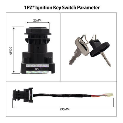 1PZ LZ4-K01 Ignition Key Switch for SUZUKI LT-Z400 Quadsport LTZ400 LTZ400Z 2003-2007 / LTF500F 1998-2002 / LTA500F 2000-2001 / LTZ250 QUADSPORT 2004-2009 /LTZ250 OZARK 2002-2009