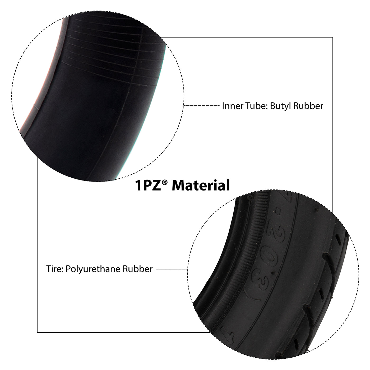 1PZ 12.5 x 2.25 (12-1/2" x 2-1/4") Tire & Inner Tube Replacement for Razor Pocket Mod Bella Betty Bistro Daisy Hannah Schwinn GT IZIP eZip MX125 Gas Electric Scooter Dirt Kids Bike
