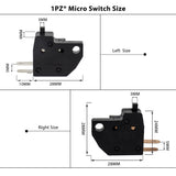 1PZ MC1-S01 UMPARTS Front Under Lever Micro Switch Kit Brake Stop Light Clutch for Motorcycle Scooter