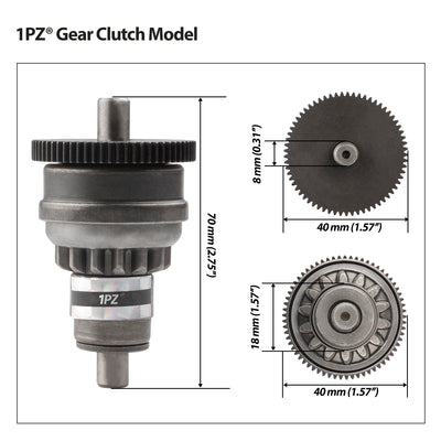 1PZ ATMT1-170 Starter Clutch Bendix for GY6 49cc 50cc 139QMB 1P39QMB Chinese Scooter Moped ATV Taotao JCL BMS Jonway Dongfang Tank Roketa