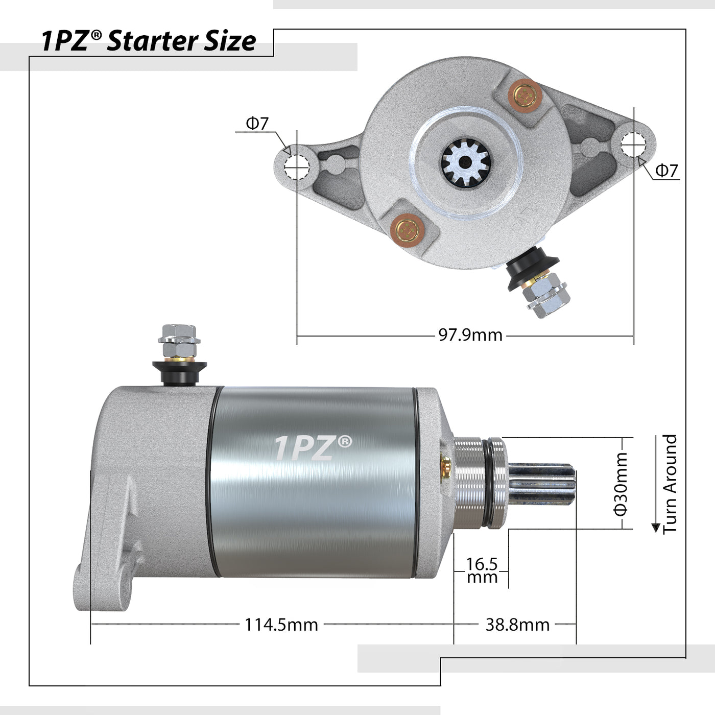 Starter Motor for Arctic Cat 250 300 Suzuki QuadRunner 250 King Quad 250 300cc