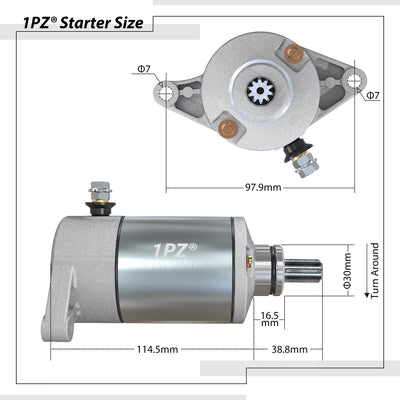 Starter Motor for Arctic Cat 250 300 Suzuki QuadRunner 250 King Quad 250 300cc
