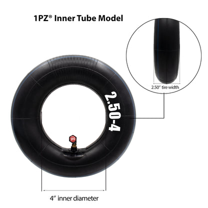 1PZ HT2-X25 Set of 2.80/2.50-4" Tire & Inner Tube with TR87 Bent Valve Stem for Utility Cart Dollies Hand Truck Wheelbarrows Trolly Lawn Mowers