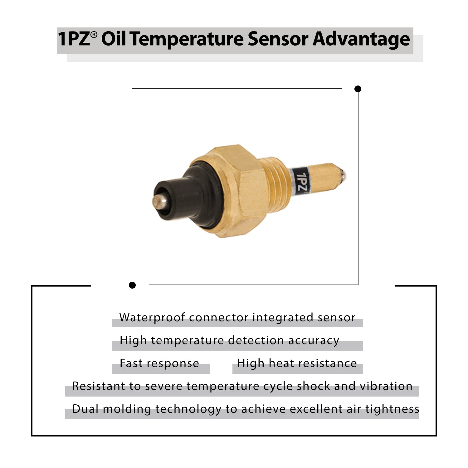 1PZ Oil Temperature Sensor Replacement for Honda TRX300 350 400 450 500 Foreman 350 400 450 500 Rubicon 500 FourTrax 300 350 Rancher 350