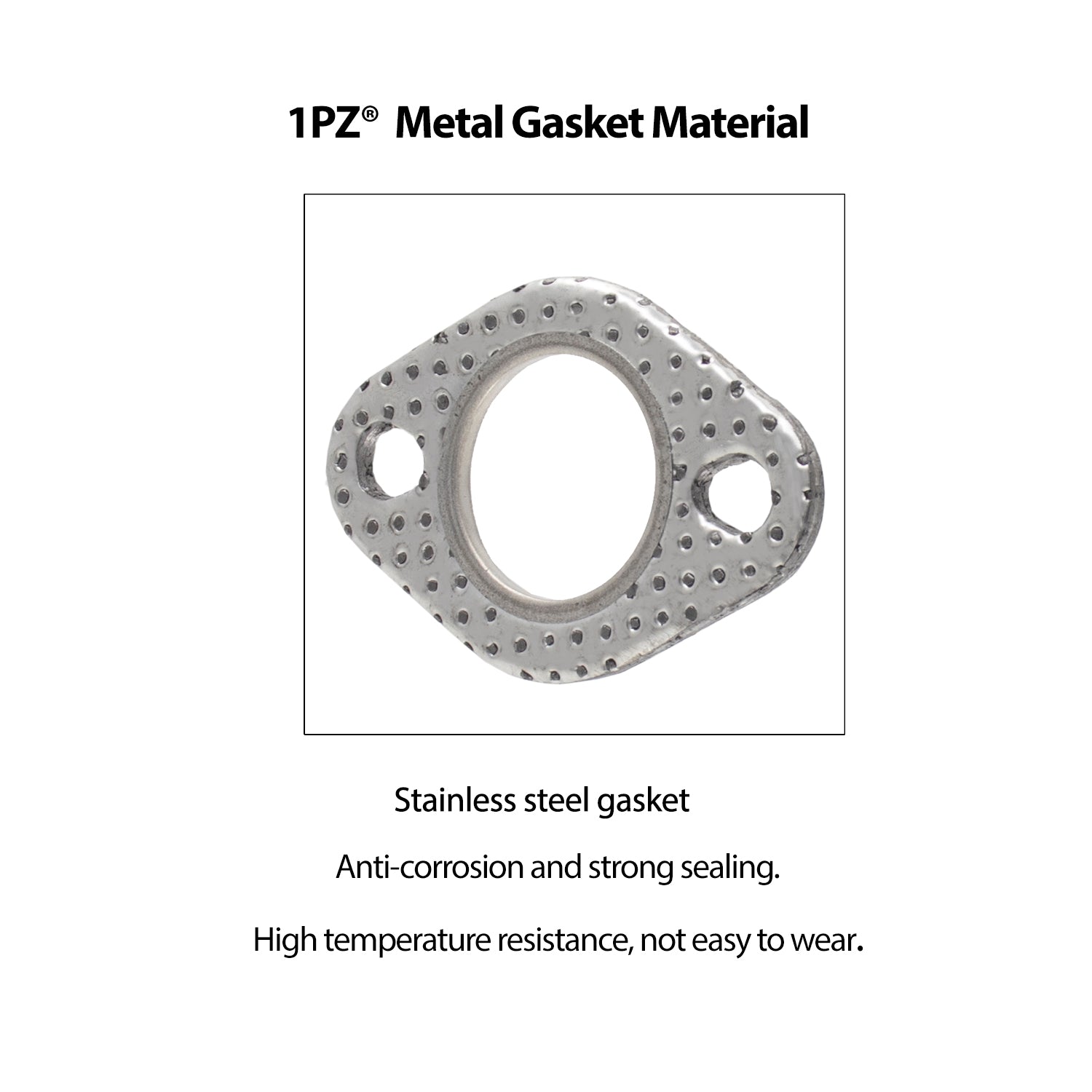 1PZ Premium Exhaust Bolt and Gasket for GY6 50cc 70cc 90cc 110cc 125cc 150cc GMB139 Engine Scooters ATV (Silver)