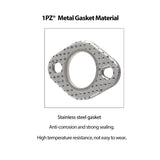 1PZ MG2-SE3 Premium Exhaust Bolt and Gasket for GY6 50cc 70cc 90cc 110cc 125cc 150cc GMB139 Engine Scooters ATV (Silver)