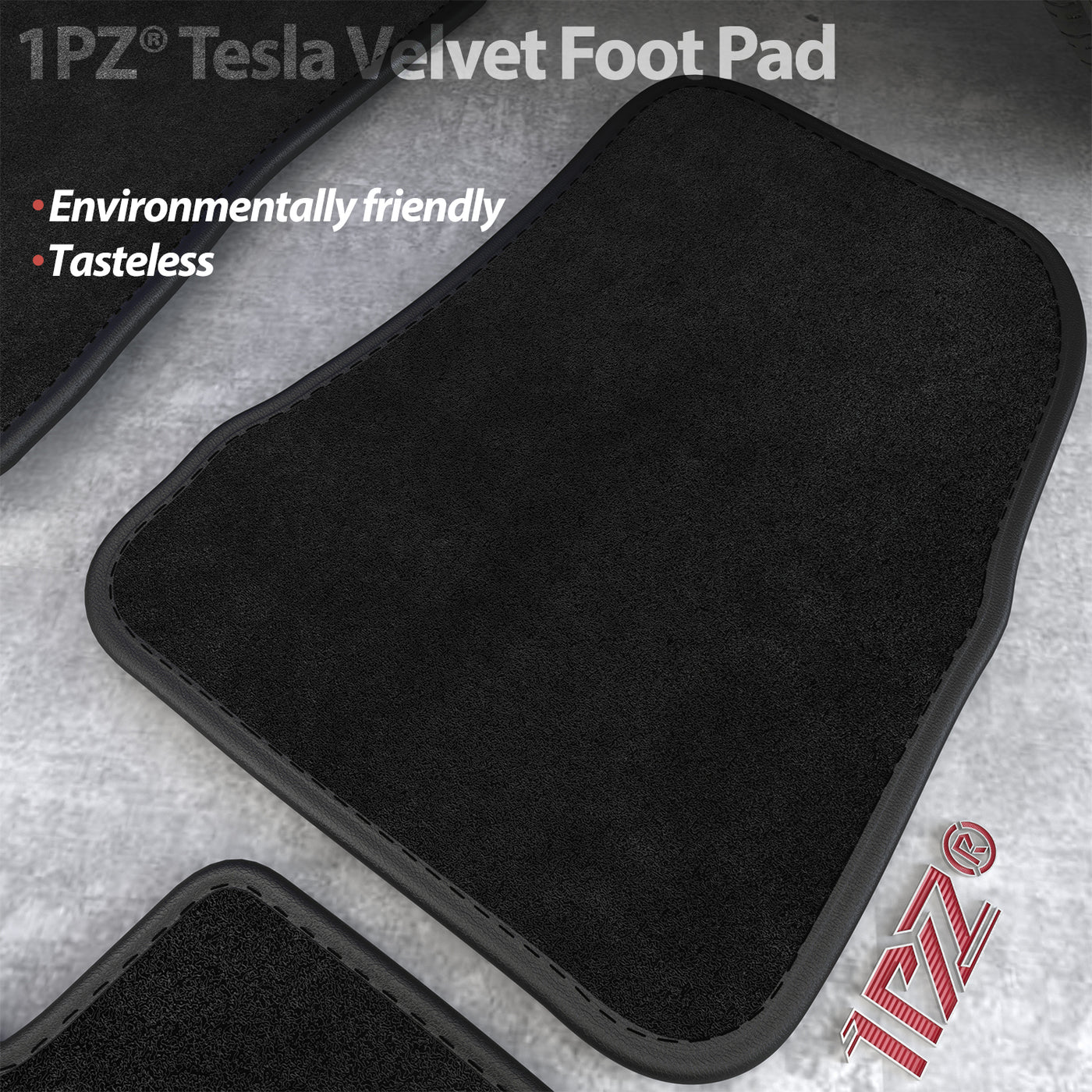 1PZ Black Carpet Floor Mats for Tesla Model 3 2017-2023 All Weather Heavy Duty Protection