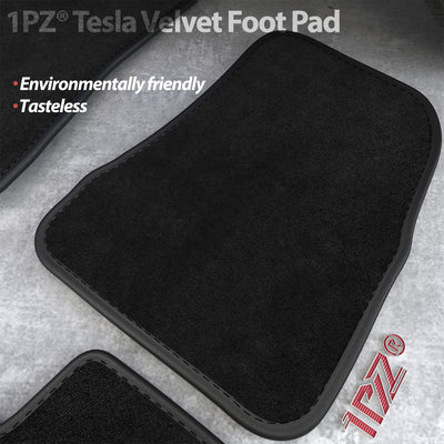1PZ Black Carpet Floor Mats for Tesla Model 3 2017-2023 All Weather Heavy Duty Protection