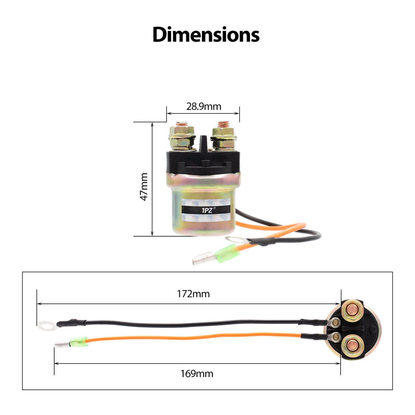 1PZ Starter Relay Solenoid Replacement for Yamaha Waverunner 500 650 700 GP1200 GP760 SJ650 WJ500 Mercury Outboard 30hp 40hp 50hp