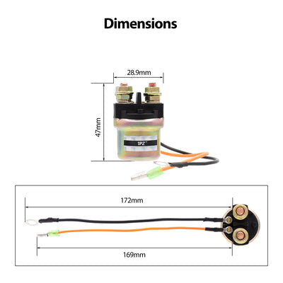 1PZ Starter Relay Solenoid Replacement for Yamaha Waverunner 500 650 700 GP1200 GP760 SJ650 WJ500 Mercury Outboard 30hp 40hp 50hp