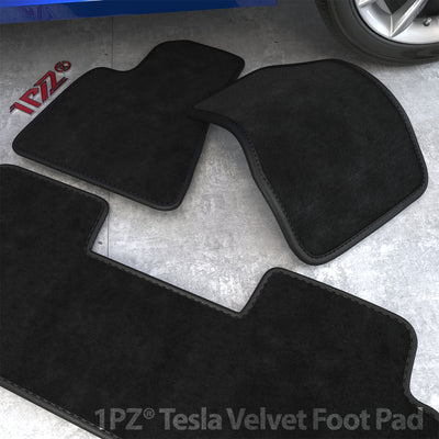 1PZ Black Carpet Floor Mats for Tesla Model 3 2017-2023 All Weather Heavy Duty Protection