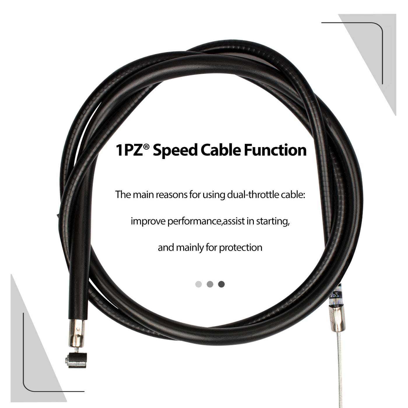 1PZ Premium 48" Throttle Control Cable 48 inch for Mini Bike Go Kart