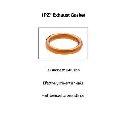 1PZ Premium Exhaust Bolt and Gasket for GY6 50cc 70cc 90cc 110cc 125cc 150cc GMB139 Engine Scooters ATV (Silver)