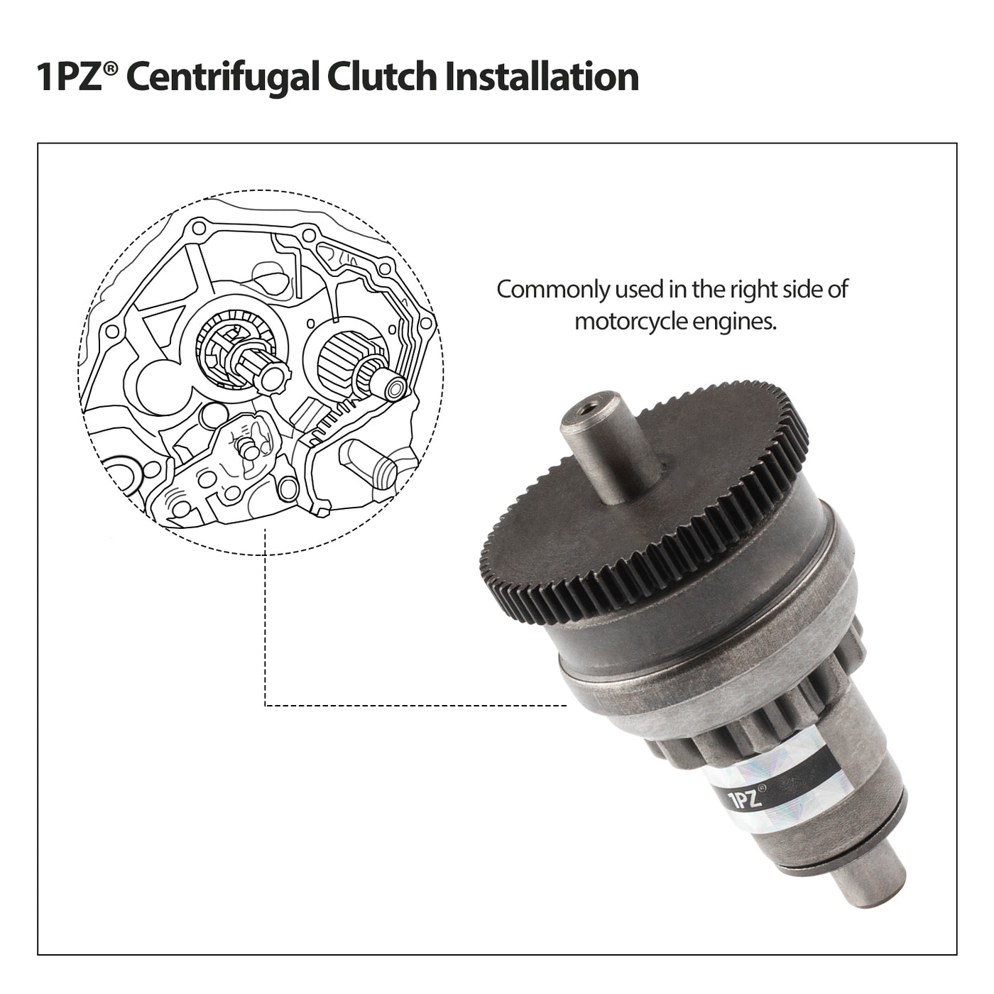 1PZ ATMT1-170 Starter Clutch Bendix for GY6 49cc 50cc 139QMB 1P39QMB Chinese Scooter Moped ATV Taotao JCL BMS Jonway Dongfang Tank Roketa