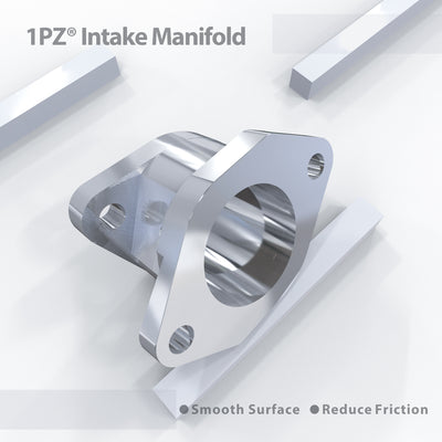 1PZ CNC 6061-T6 Aluminum Carburetor Intake Manifold Boot Joint Replacement for Yamaha Warrior Wolverine 350 YFM350 YFM350X YFM350FGX 87-04 ATV Quad 4Wheeler 1UY-13586-01-00 1UY-13586-02-00
