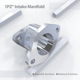 1PZ IM3-MA1 CNC 6061-T6 Aluminum Carburetor Intake Manifold Boot Joint Replacement for Yamaha Warrior Wolverine 350 YFM350 YFM350X YFM350FGX 87-04 ATV Quad 4Wheeler 1UY-13586-01-00 1UY-13586-02-00