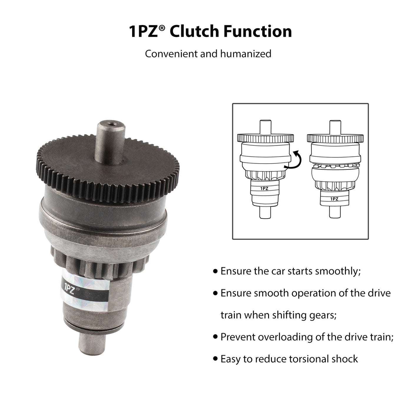 1PZ ATMT1-170 Starter Clutch Bendix for GY6 49cc 50cc 139QMB 1P39QMB Chinese Scooter Moped ATV Taotao JCL BMS Jonway Dongfang Tank Roketa
