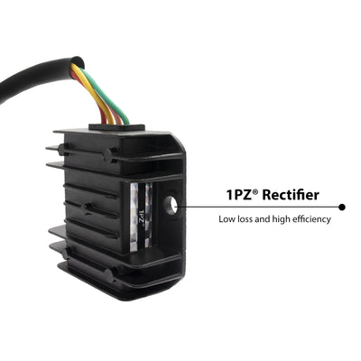 1PZ 4 Wire 12V Voltage Regulator Replacement for CG 125cc 200cc 250cc and GY6 50cc 60cc 80cc 125cc 150cc ATV Dirt Bike Go Kart Moped and Scooter